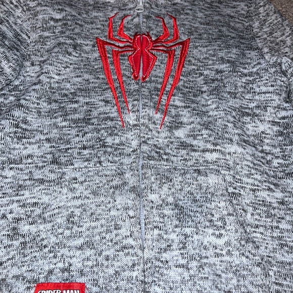 Spider-Man Zip-up Hoodie, Boys, Red&Grey, M, 5-6 - Picture 3 of 4